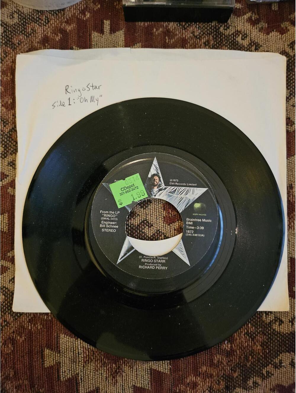 Ringo Starr - Oh My -vinyl record 45 rpm - NM